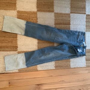 Frame Denim- le high straight leg ombré leg